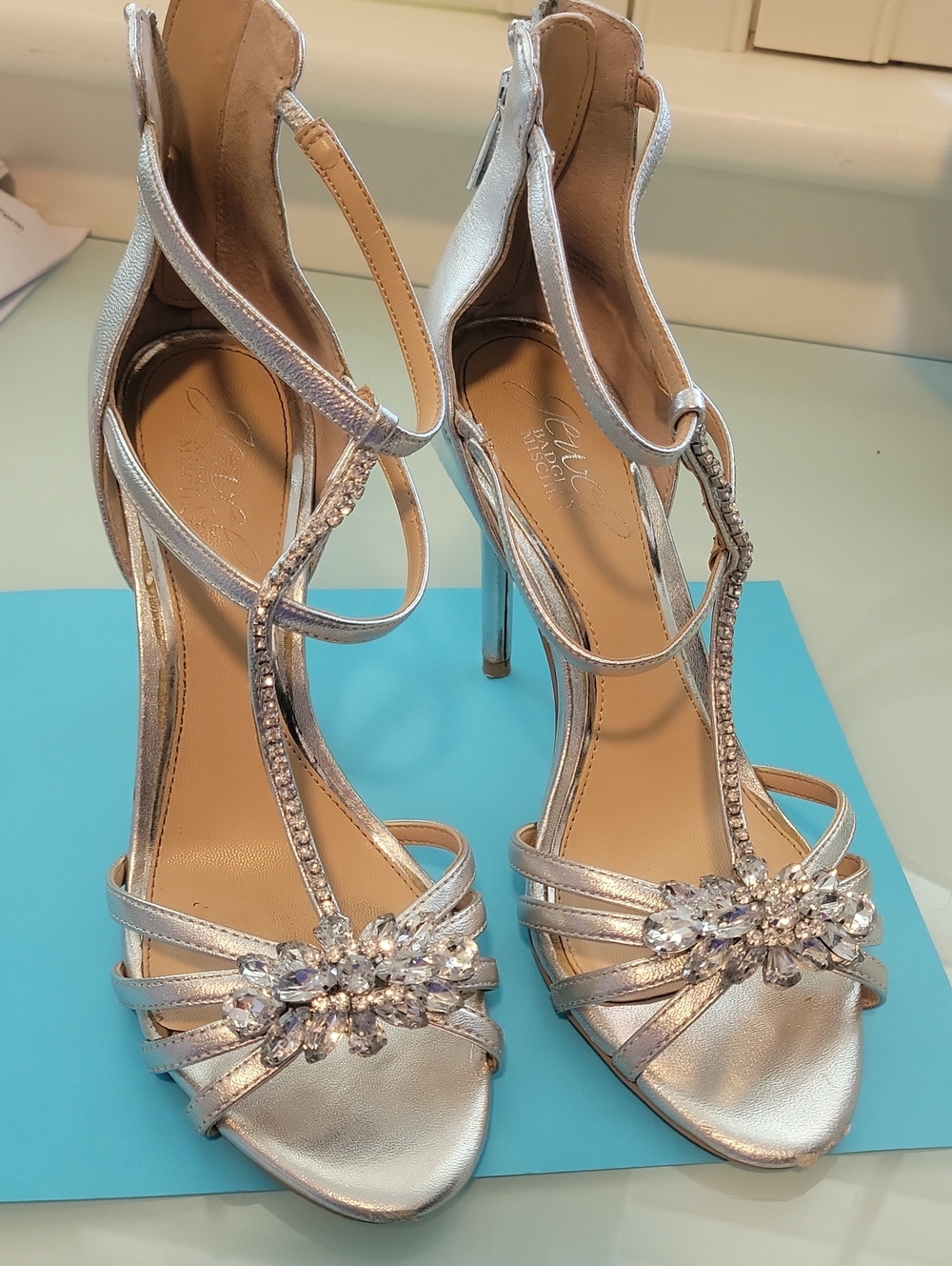 Jewel Badgley Mischka Hazel II Crystal/Rhinestone Special Occasion Heels SZ 6.5